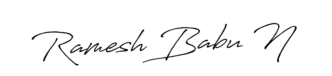 Also we have Ramesh Babu N name is the best signature style. Create professional handwritten signature collection using Antro_Vectra_Bolder autograph style. Ramesh Babu N signature style 7 images and pictures png