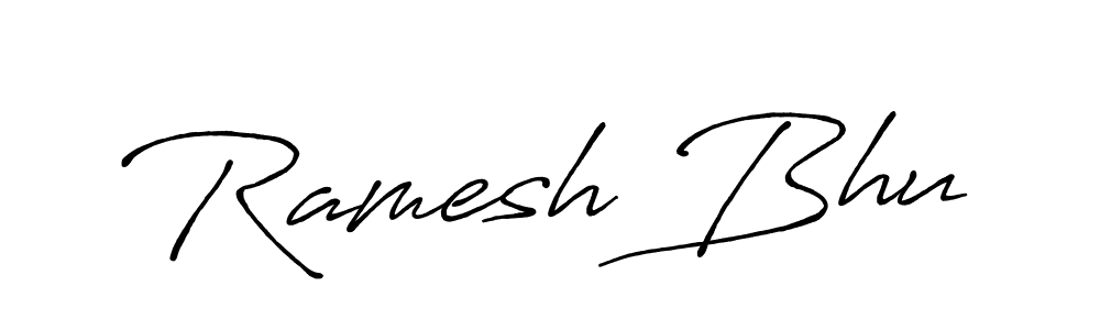 Also we have Ramesh Bhu name is the best signature style. Create professional handwritten signature collection using Antro_Vectra_Bolder autograph style. Ramesh Bhu signature style 7 images and pictures png