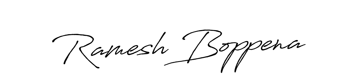 Also we have Ramesh Boppena name is the best signature style. Create professional handwritten signature collection using Antro_Vectra_Bolder autograph style. Ramesh Boppena signature style 7 images and pictures png