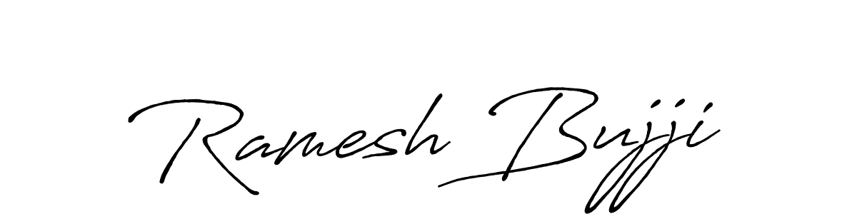 Use a signature maker to create a handwritten signature online. With this signature software, you can design (Antro_Vectra_Bolder) your own signature for name Ramesh Bujji. Ramesh Bujji signature style 7 images and pictures png