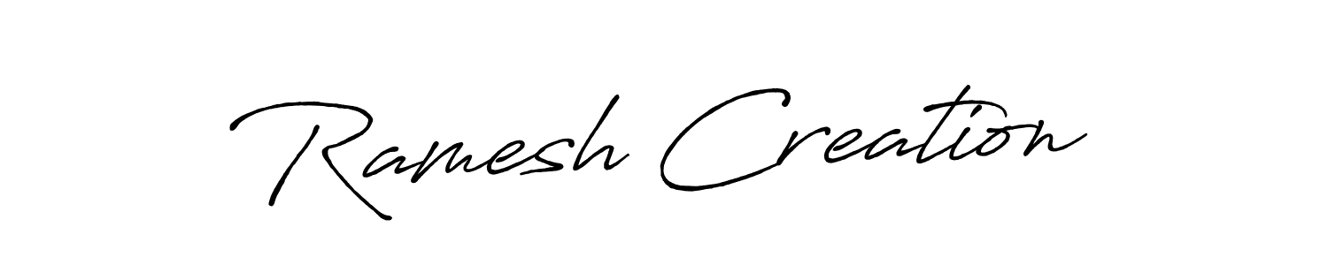 Also You can easily find your signature by using the search form. We will create Ramesh Creation name handwritten signature images for you free of cost using Antro_Vectra_Bolder sign style. Ramesh Creation signature style 7 images and pictures png