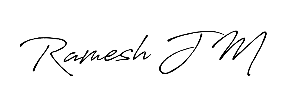 It looks lik you need a new signature style for name Ramesh J M. Design unique handwritten (Antro_Vectra_Bolder) signature with our free signature maker in just a few clicks. Ramesh J M signature style 7 images and pictures png