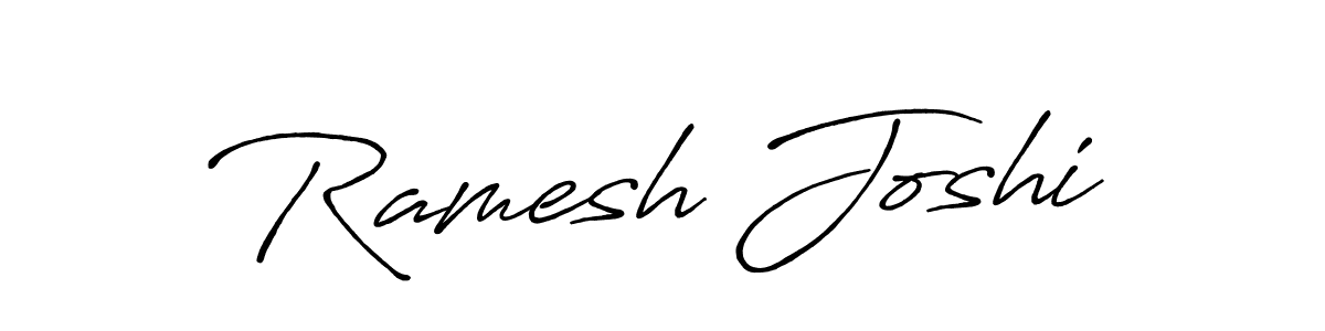 Use a signature maker to create a handwritten signature online. With this signature software, you can design (Antro_Vectra_Bolder) your own signature for name Ramesh Joshi. Ramesh Joshi signature style 7 images and pictures png