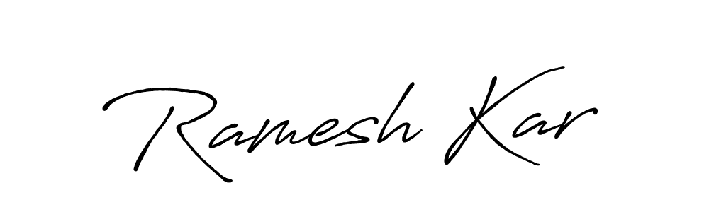 You can use this online signature creator to create a handwritten signature for the name Ramesh Kar. This is the best online autograph maker. Ramesh Kar signature style 7 images and pictures png