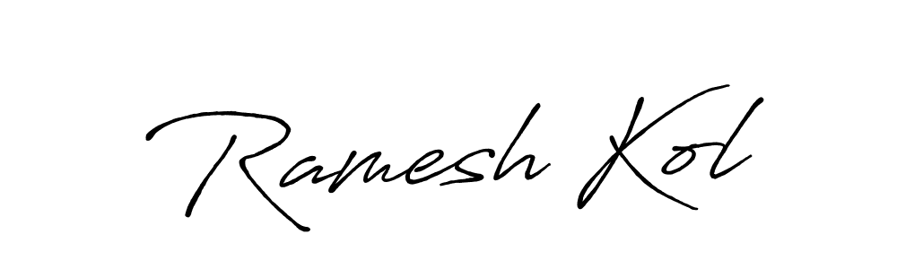 Make a short Ramesh Kol signature style. Manage your documents anywhere anytime using Antro_Vectra_Bolder. Create and add eSignatures, submit forms, share and send files easily. Ramesh Kol signature style 7 images and pictures png