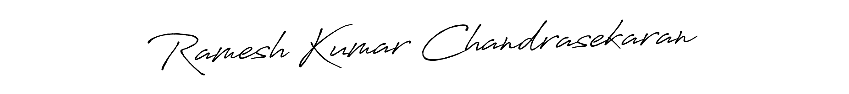 How to make Ramesh Kumar Chandrasekaran name signature. Use Antro_Vectra_Bolder style for creating short signs online. This is the latest handwritten sign. Ramesh Kumar Chandrasekaran signature style 7 images and pictures png