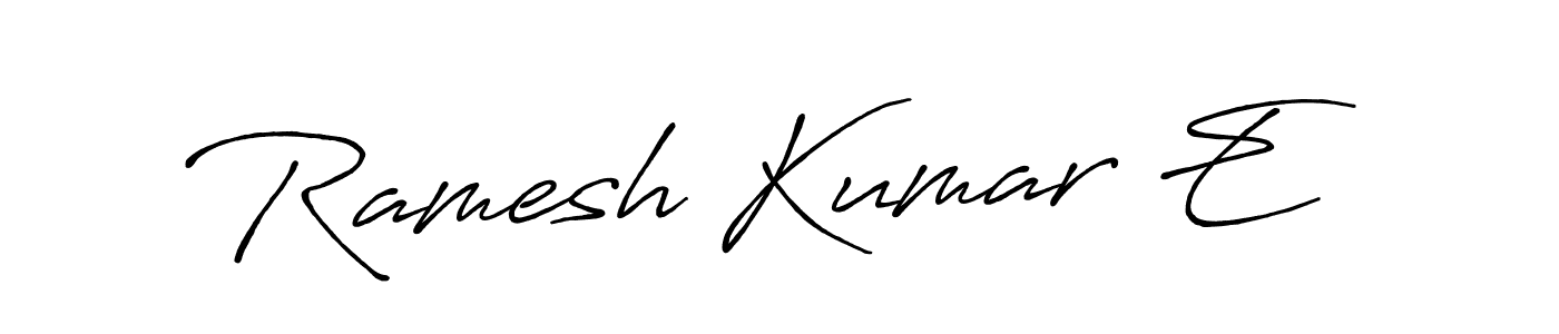 Ramesh Kumar E stylish signature style. Best Handwritten Sign (Antro_Vectra_Bolder) for my name. Handwritten Signature Collection Ideas for my name Ramesh Kumar E. Ramesh Kumar E signature style 7 images and pictures png