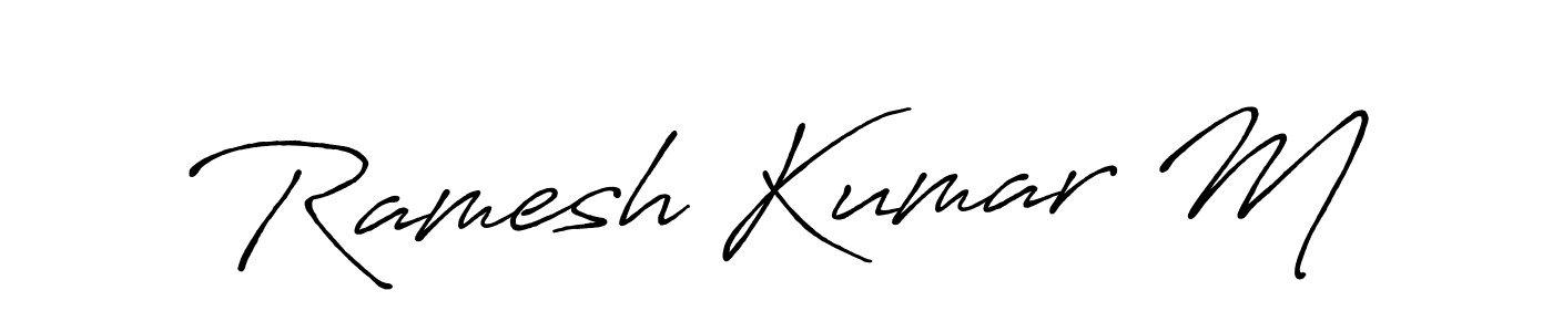 Once you've used our free online signature maker to create your best signature Antro_Vectra_Bolder style, it's time to enjoy all of the benefits that Ramesh Kumar M name signing documents. Ramesh Kumar M signature style 7 images and pictures png