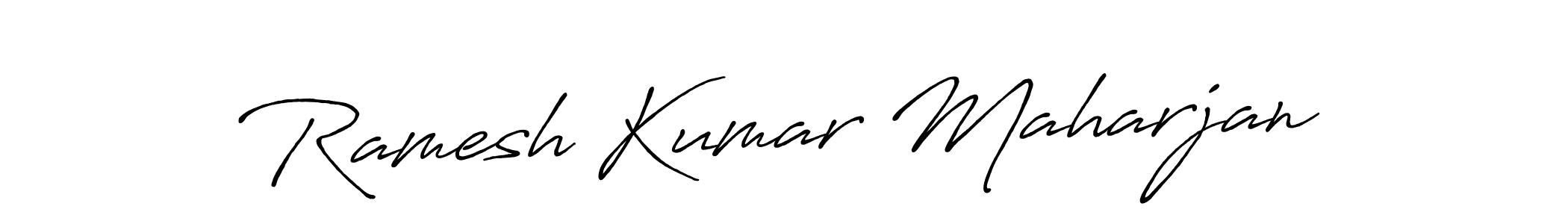 Design your own signature with our free online signature maker. With this signature software, you can create a handwritten (Antro_Vectra_Bolder) signature for name Ramesh Kumar Maharjan. Ramesh Kumar Maharjan signature style 7 images and pictures png