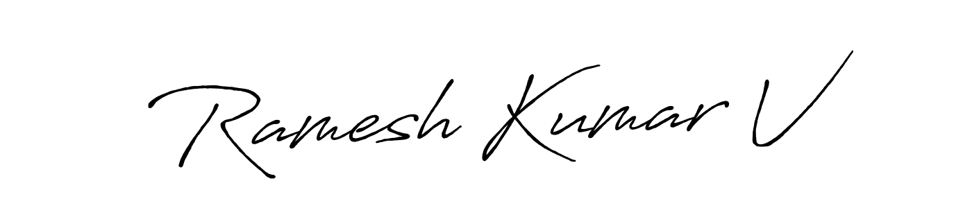 Make a beautiful signature design for name Ramesh Kumar V. Use this online signature maker to create a handwritten signature for free. Ramesh Kumar V signature style 7 images and pictures png