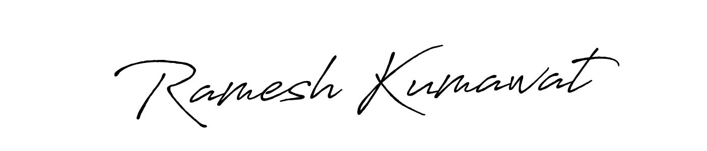 Make a beautiful signature design for name Ramesh Kumawat. With this signature (Antro_Vectra_Bolder) style, you can create a handwritten signature for free. Ramesh Kumawat signature style 7 images and pictures png