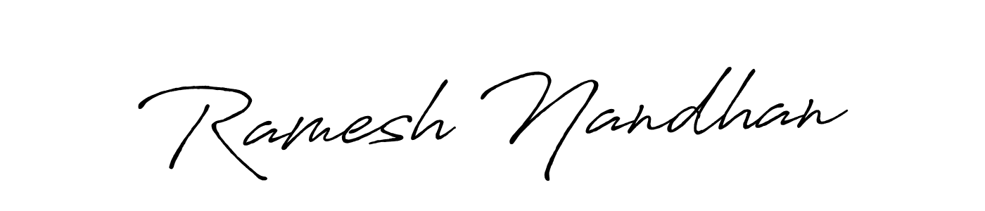 Create a beautiful signature design for name Ramesh Nandhan. With this signature (Antro_Vectra_Bolder) fonts, you can make a handwritten signature for free. Ramesh Nandhan signature style 7 images and pictures png