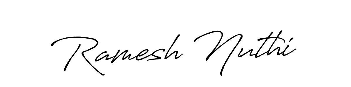 It looks lik you need a new signature style for name Ramesh Nuthi. Design unique handwritten (Antro_Vectra_Bolder) signature with our free signature maker in just a few clicks. Ramesh Nuthi signature style 7 images and pictures png