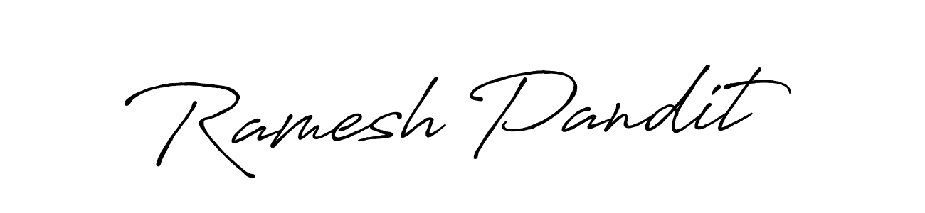 It looks lik you need a new signature style for name Ramesh Pandit. Design unique handwritten (Antro_Vectra_Bolder) signature with our free signature maker in just a few clicks. Ramesh Pandit signature style 7 images and pictures png