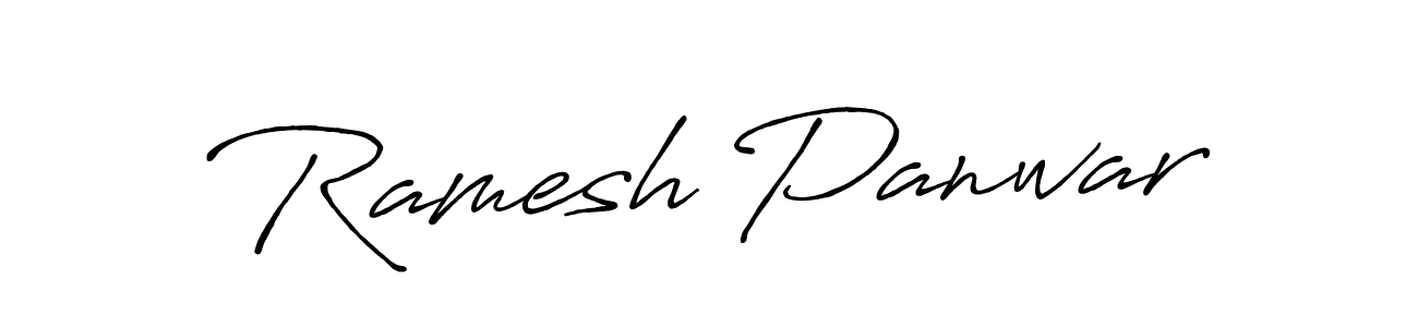 Also we have Ramesh Panwar name is the best signature style. Create professional handwritten signature collection using Antro_Vectra_Bolder autograph style. Ramesh Panwar signature style 7 images and pictures png