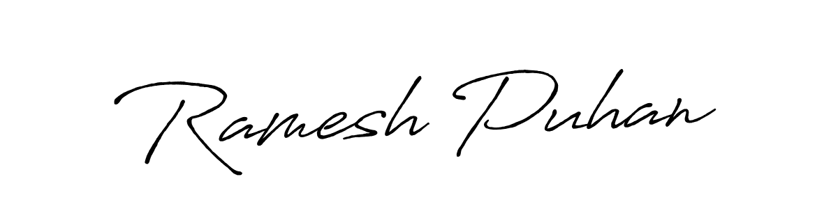 Ramesh Puhan stylish signature style. Best Handwritten Sign (Antro_Vectra_Bolder) for my name. Handwritten Signature Collection Ideas for my name Ramesh Puhan. Ramesh Puhan signature style 7 images and pictures png