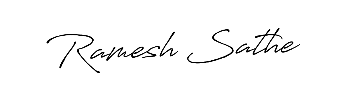 Create a beautiful signature design for name Ramesh Sathe. With this signature (Antro_Vectra_Bolder) fonts, you can make a handwritten signature for free. Ramesh Sathe signature style 7 images and pictures png