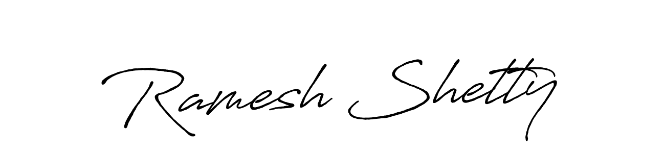 Make a beautiful signature design for name Ramesh Shetty. With this signature (Antro_Vectra_Bolder) style, you can create a handwritten signature for free. Ramesh Shetty signature style 7 images and pictures png