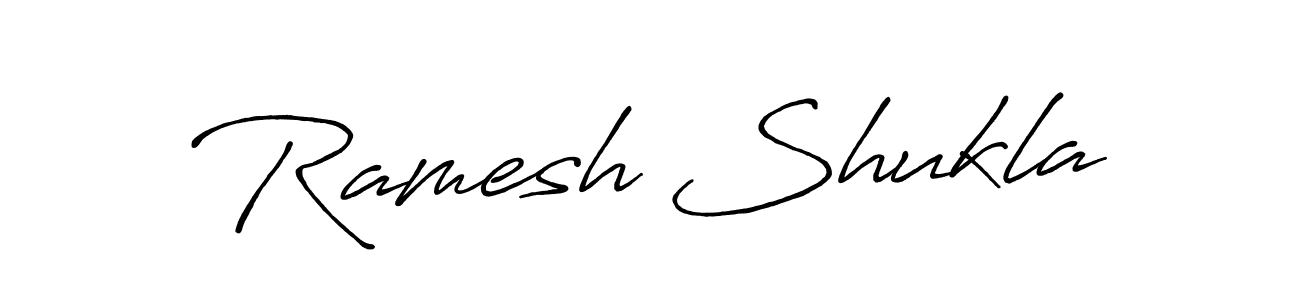 How to make Ramesh Shukla name signature. Use Antro_Vectra_Bolder style for creating short signs online. This is the latest handwritten sign. Ramesh Shukla signature style 7 images and pictures png