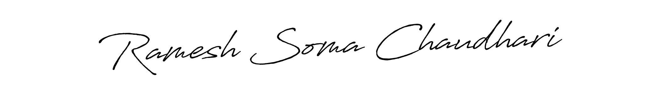 Make a beautiful signature design for name Ramesh Soma Chaudhari. With this signature (Antro_Vectra_Bolder) style, you can create a handwritten signature for free. Ramesh Soma Chaudhari signature style 7 images and pictures png