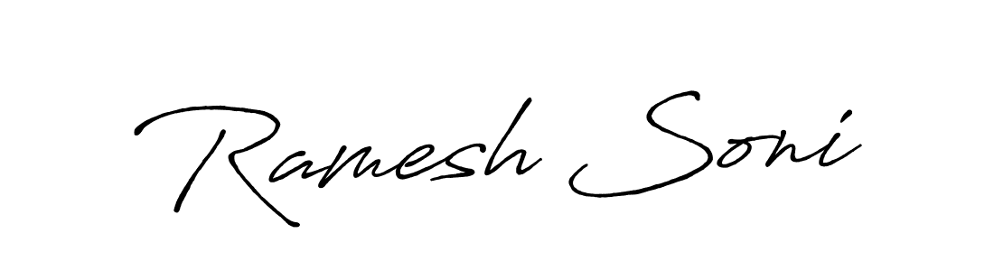The best way (Antro_Vectra_Bolder) to make a short signature is to pick only two or three words in your name. The name Ramesh Soni include a total of six letters. For converting this name. Ramesh Soni signature style 7 images and pictures png