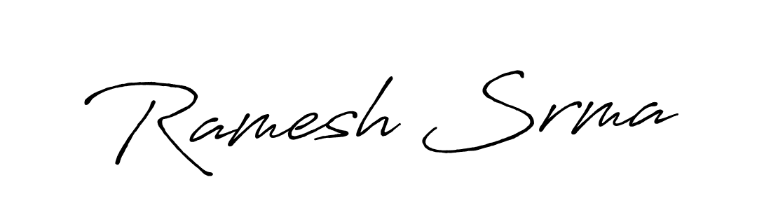 Create a beautiful signature design for name Ramesh Srma. With this signature (Antro_Vectra_Bolder) fonts, you can make a handwritten signature for free. Ramesh Srma signature style 7 images and pictures png