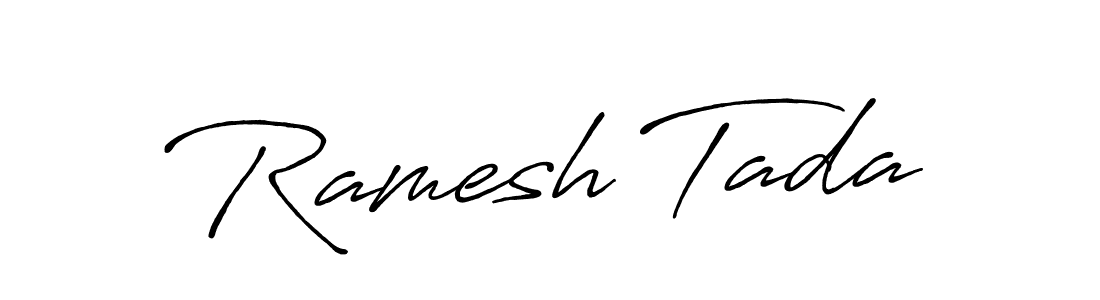 Design your own signature with our free online signature maker. With this signature software, you can create a handwritten (Antro_Vectra_Bolder) signature for name Ramesh Tada. Ramesh Tada signature style 7 images and pictures png