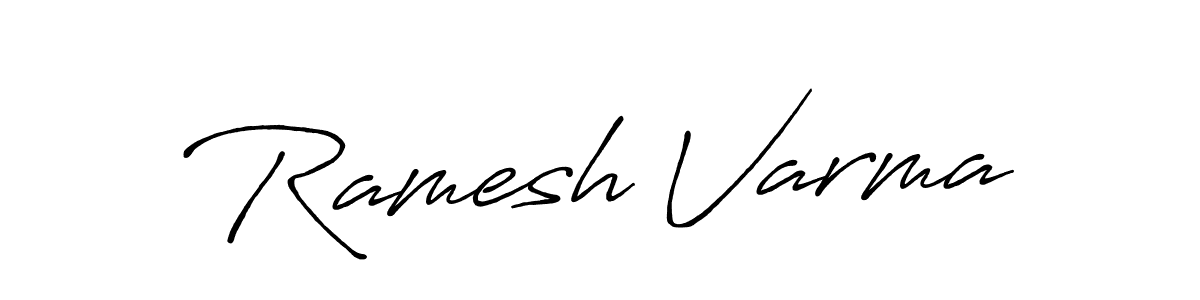 Use a signature maker to create a handwritten signature online. With this signature software, you can design (Antro_Vectra_Bolder) your own signature for name Ramesh Varma. Ramesh Varma signature style 7 images and pictures png