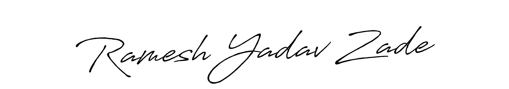 Create a beautiful signature design for name Ramesh Yadav Zade. With this signature (Antro_Vectra_Bolder) fonts, you can make a handwritten signature for free. Ramesh Yadav Zade signature style 7 images and pictures png