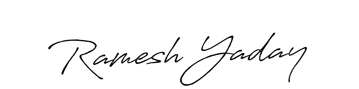 Use a signature maker to create a handwritten signature online. With this signature software, you can design (Antro_Vectra_Bolder) your own signature for name Ramesh Yaday. Ramesh Yaday signature style 7 images and pictures png