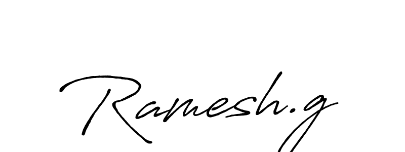 Ramesh.g stylish signature style. Best Handwritten Sign (Antro_Vectra_Bolder) for my name. Handwritten Signature Collection Ideas for my name Ramesh.g. Ramesh.g signature style 7 images and pictures png