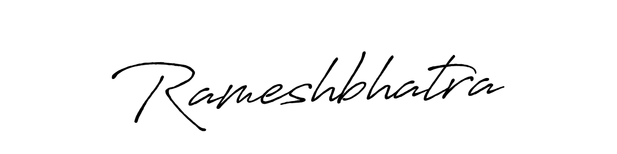 Use a signature maker to create a handwritten signature online. With this signature software, you can design (Antro_Vectra_Bolder) your own signature for name Rameshbhatra. Rameshbhatra signature style 7 images and pictures png