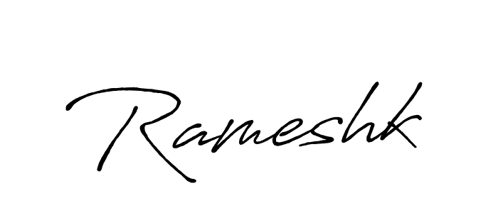 Similarly Antro_Vectra_Bolder is the best handwritten signature design. Signature creator online .You can use it as an online autograph creator for name Rameshk. Rameshk signature style 7 images and pictures png