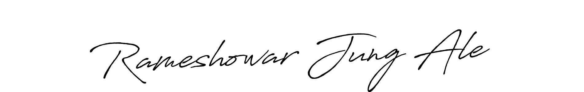 Make a beautiful signature design for name Rameshowar Jung Ale. With this signature (Antro_Vectra_Bolder) style, you can create a handwritten signature for free. Rameshowar Jung Ale signature style 7 images and pictures png