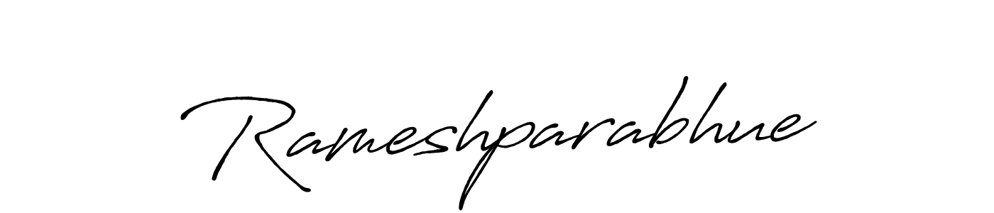 Use a signature maker to create a handwritten signature online. With this signature software, you can design (Antro_Vectra_Bolder) your own signature for name Rameshparabhue. Rameshparabhue signature style 7 images and pictures png
