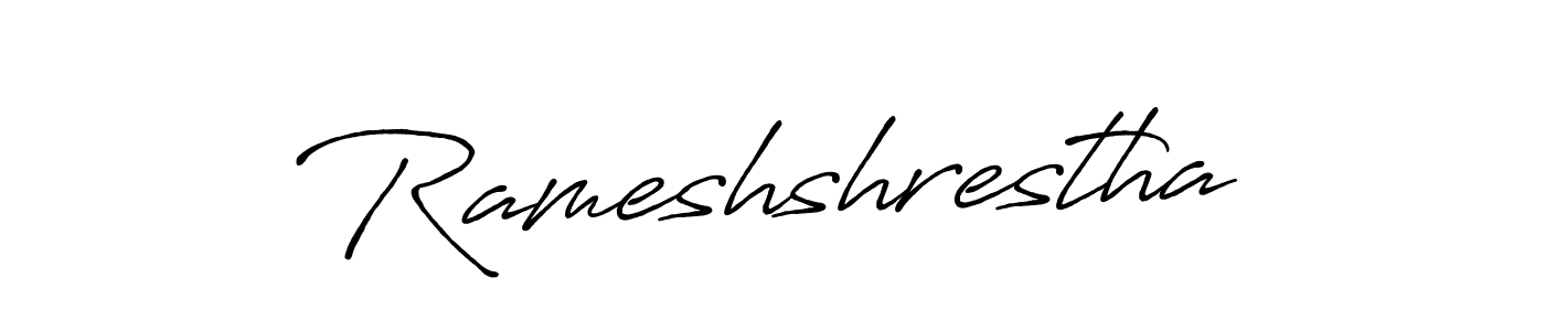 Create a beautiful signature design for name Rameshshrestha. With this signature (Antro_Vectra_Bolder) fonts, you can make a handwritten signature for free. Rameshshrestha signature style 7 images and pictures png