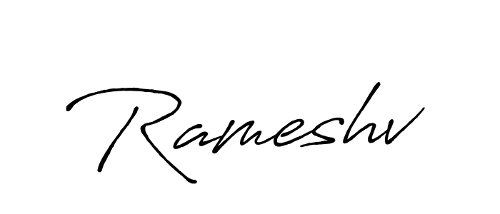 Once you've used our free online signature maker to create your best signature Antro_Vectra_Bolder style, it's time to enjoy all of the benefits that Rameshv name signing documents. Rameshv signature style 7 images and pictures png