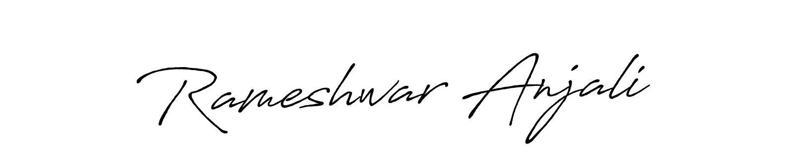 Also we have Rameshwar Anjali name is the best signature style. Create professional handwritten signature collection using Antro_Vectra_Bolder autograph style. Rameshwar Anjali signature style 7 images and pictures png