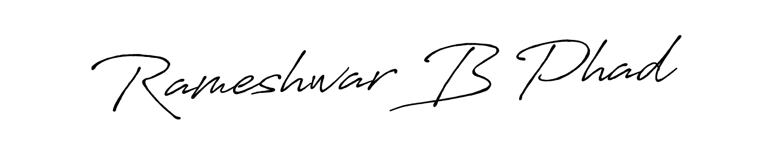 Rameshwar B Phad stylish signature style. Best Handwritten Sign (Antro_Vectra_Bolder) for my name. Handwritten Signature Collection Ideas for my name Rameshwar B Phad. Rameshwar B Phad signature style 7 images and pictures png