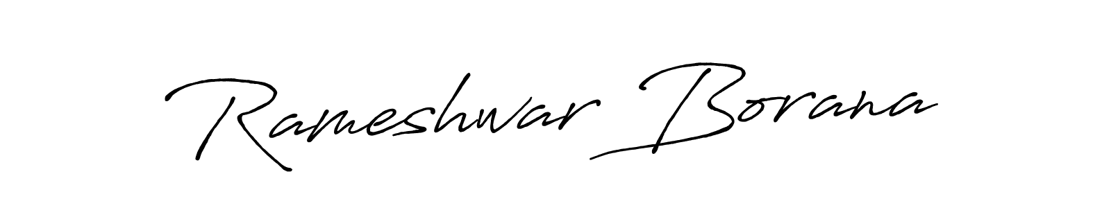 Design your own signature with our free online signature maker. With this signature software, you can create a handwritten (Antro_Vectra_Bolder) signature for name Rameshwar Borana. Rameshwar Borana signature style 7 images and pictures png