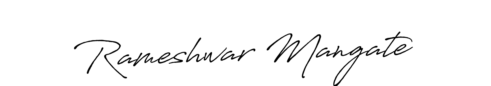 Make a beautiful signature design for name Rameshwar Mangate. With this signature (Antro_Vectra_Bolder) style, you can create a handwritten signature for free. Rameshwar Mangate signature style 7 images and pictures png