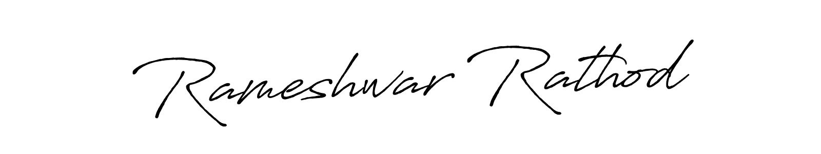 Make a beautiful signature design for name Rameshwar Rathod. With this signature (Antro_Vectra_Bolder) style, you can create a handwritten signature for free. Rameshwar Rathod signature style 7 images and pictures png