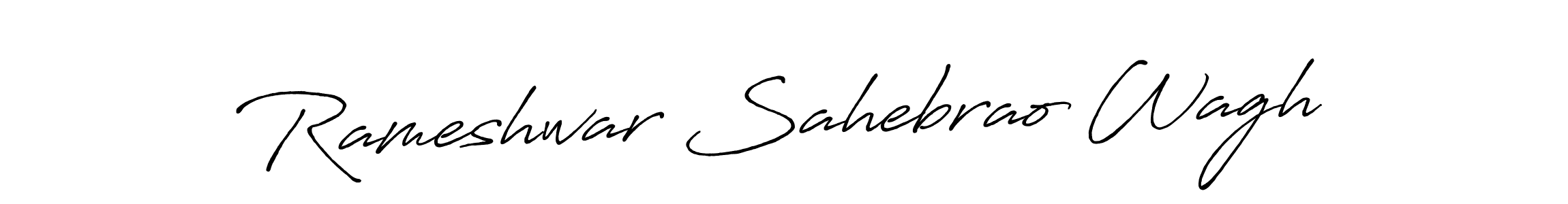 The best way (Antro_Vectra_Bolder) to make a short signature is to pick only two or three words in your name. The name Rameshwar Sahebrao Wagh include a total of six letters. For converting this name. Rameshwar Sahebrao Wagh signature style 7 images and pictures png