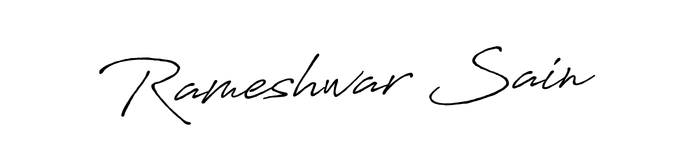 You can use this online signature creator to create a handwritten signature for the name Rameshwar Sain. This is the best online autograph maker. Rameshwar Sain signature style 7 images and pictures png