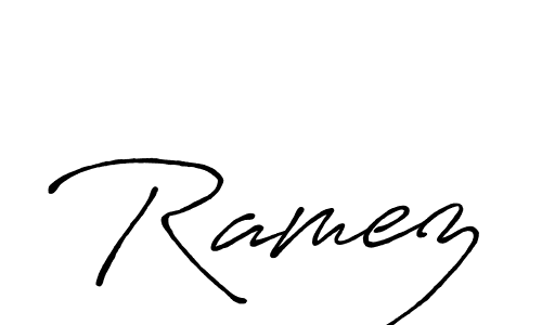 How to make Ramez name signature. Use Antro_Vectra_Bolder style for creating short signs online. This is the latest handwritten sign. Ramez signature style 7 images and pictures png