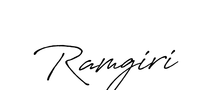 You should practise on your own different ways (Antro_Vectra_Bolder) to write your name (Ramgiri) in signature. don't let someone else do it for you. Ramgiri signature style 7 images and pictures png