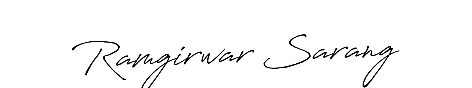 See photos of Ramgirwar Sarang official signature by Spectra . Check more albums & portfolios. Read reviews & check more about Antro_Vectra_Bolder font. Ramgirwar Sarang signature style 7 images and pictures png