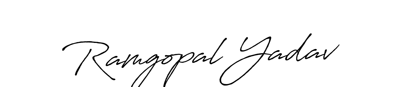 Ramgopal Yadav stylish signature style. Best Handwritten Sign (Antro_Vectra_Bolder) for my name. Handwritten Signature Collection Ideas for my name Ramgopal Yadav. Ramgopal Yadav signature style 7 images and pictures png
