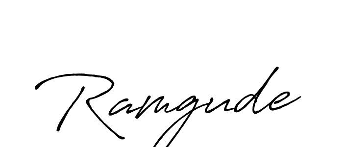 It looks lik you need a new signature style for name Ramgude. Design unique handwritten (Antro_Vectra_Bolder) signature with our free signature maker in just a few clicks. Ramgude signature style 7 images and pictures png