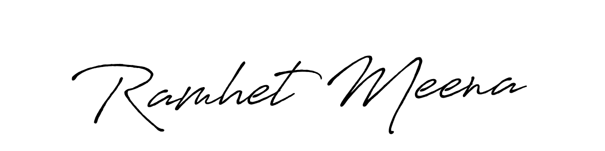 Make a beautiful signature design for name Ramhet Meena. With this signature (Antro_Vectra_Bolder) style, you can create a handwritten signature for free. Ramhet Meena signature style 7 images and pictures png